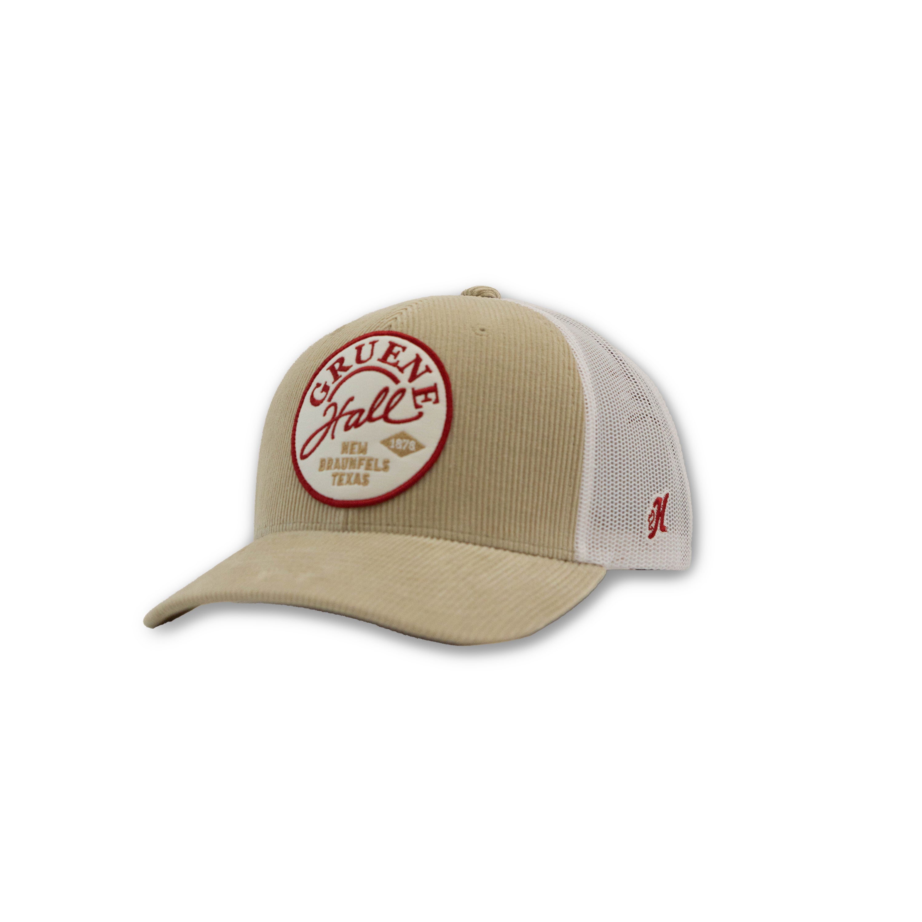 Hooey x Gruene Hall Circle Patch Corduroy Cap #GH2420T-TNWH