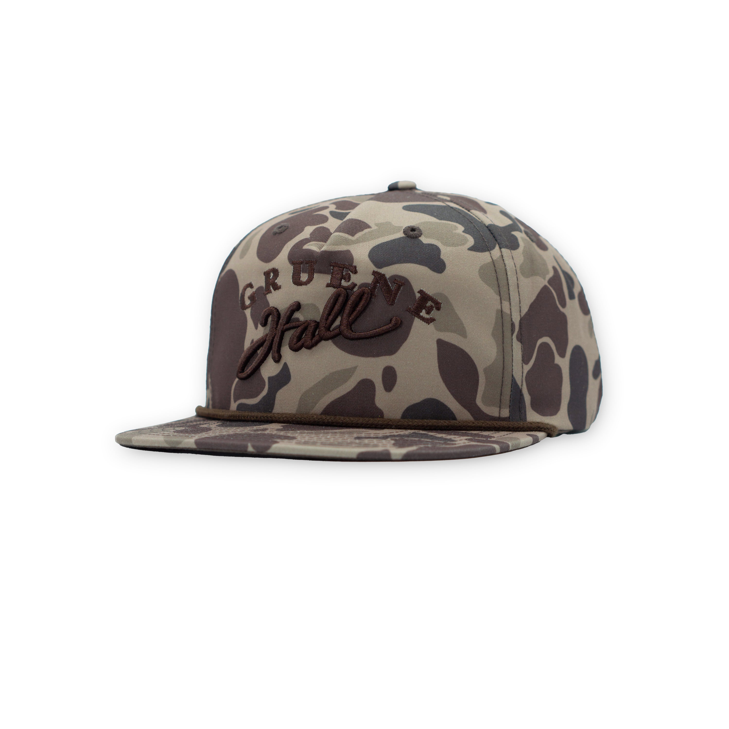 Bark Duck Camo 3D Embroidered Logo Rope Cap #256P