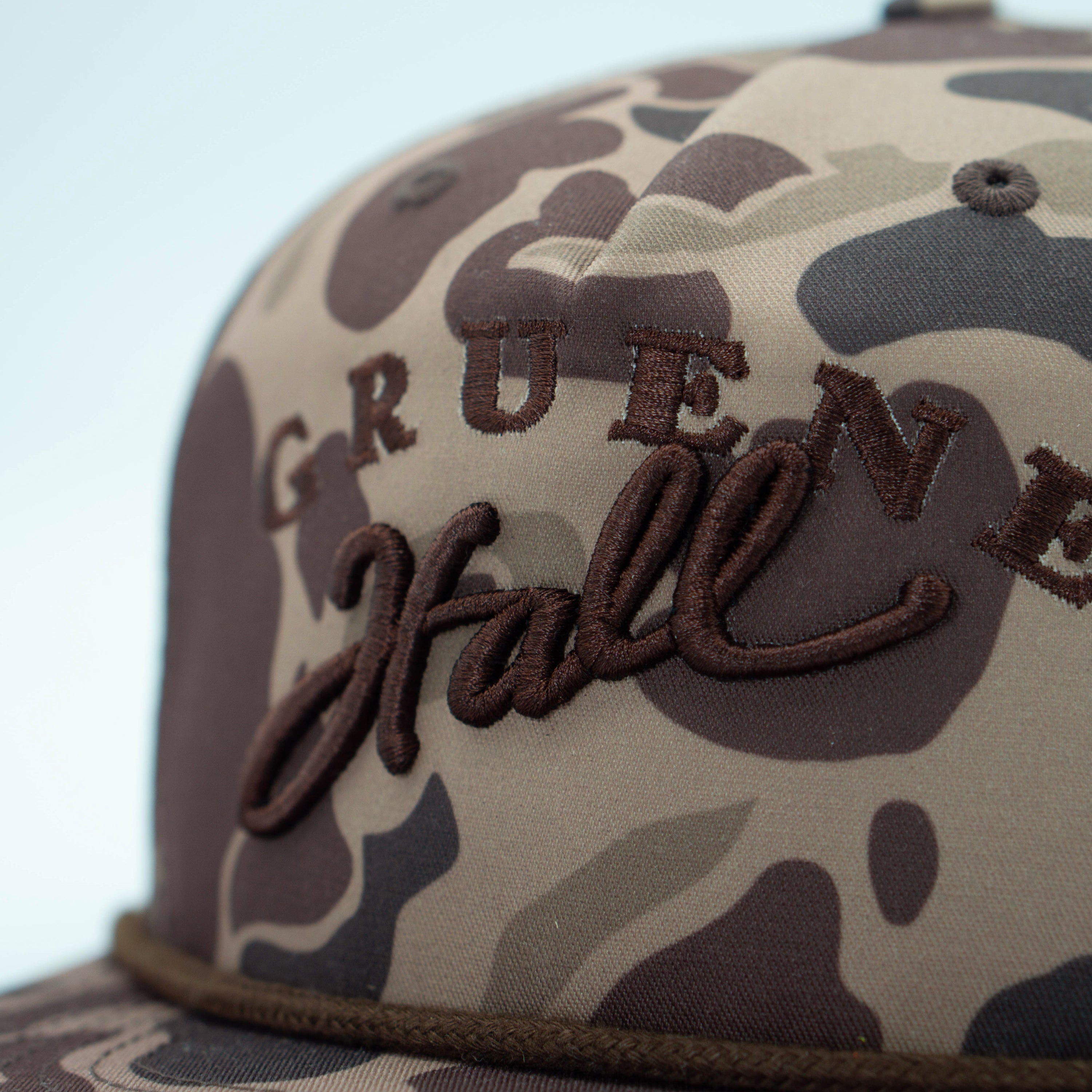 Bark Duck Camo 3D Embroidered Logo Rope Cap #256P