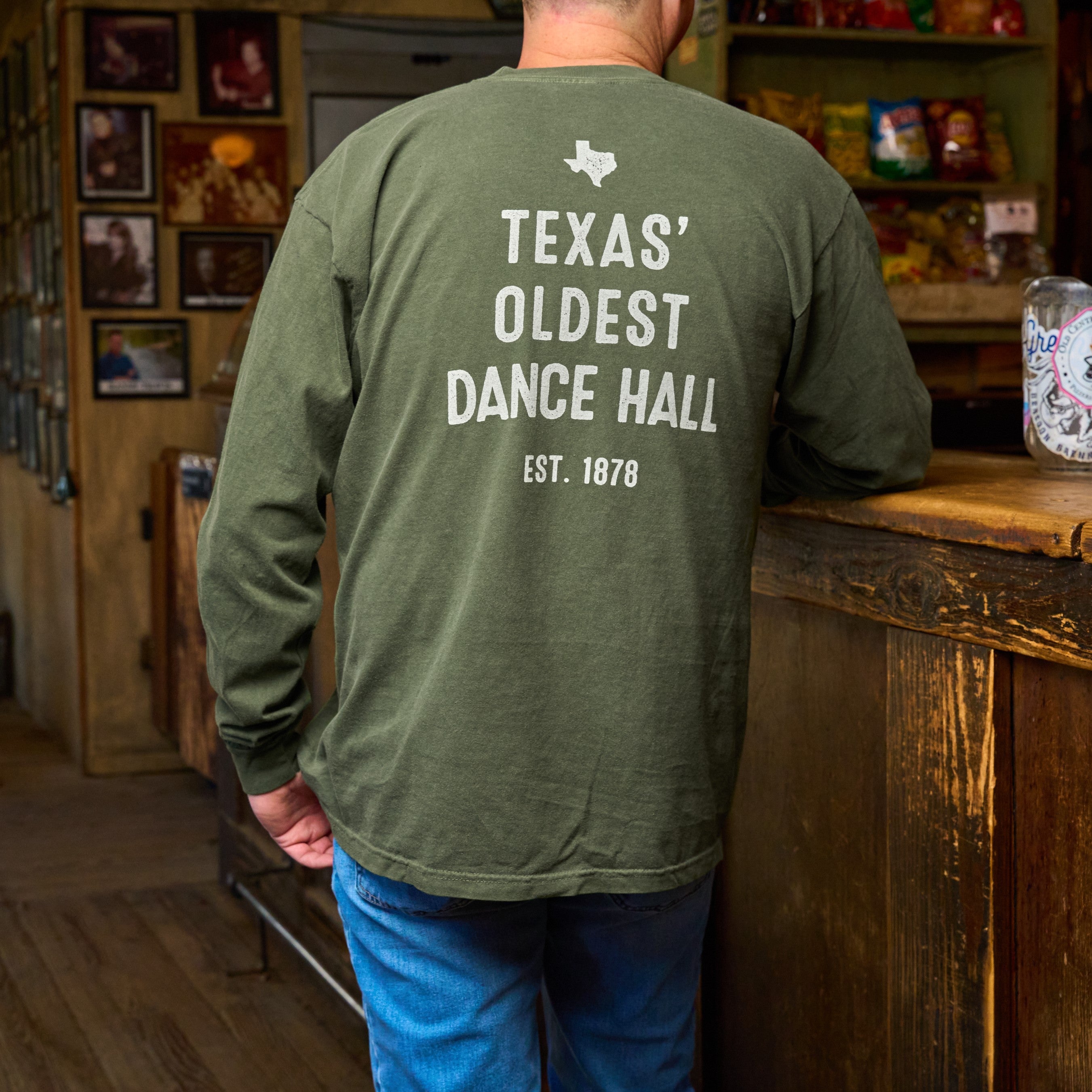 Gruene Hall Texas 1878 Comfort Colors Long Sleeve Tee