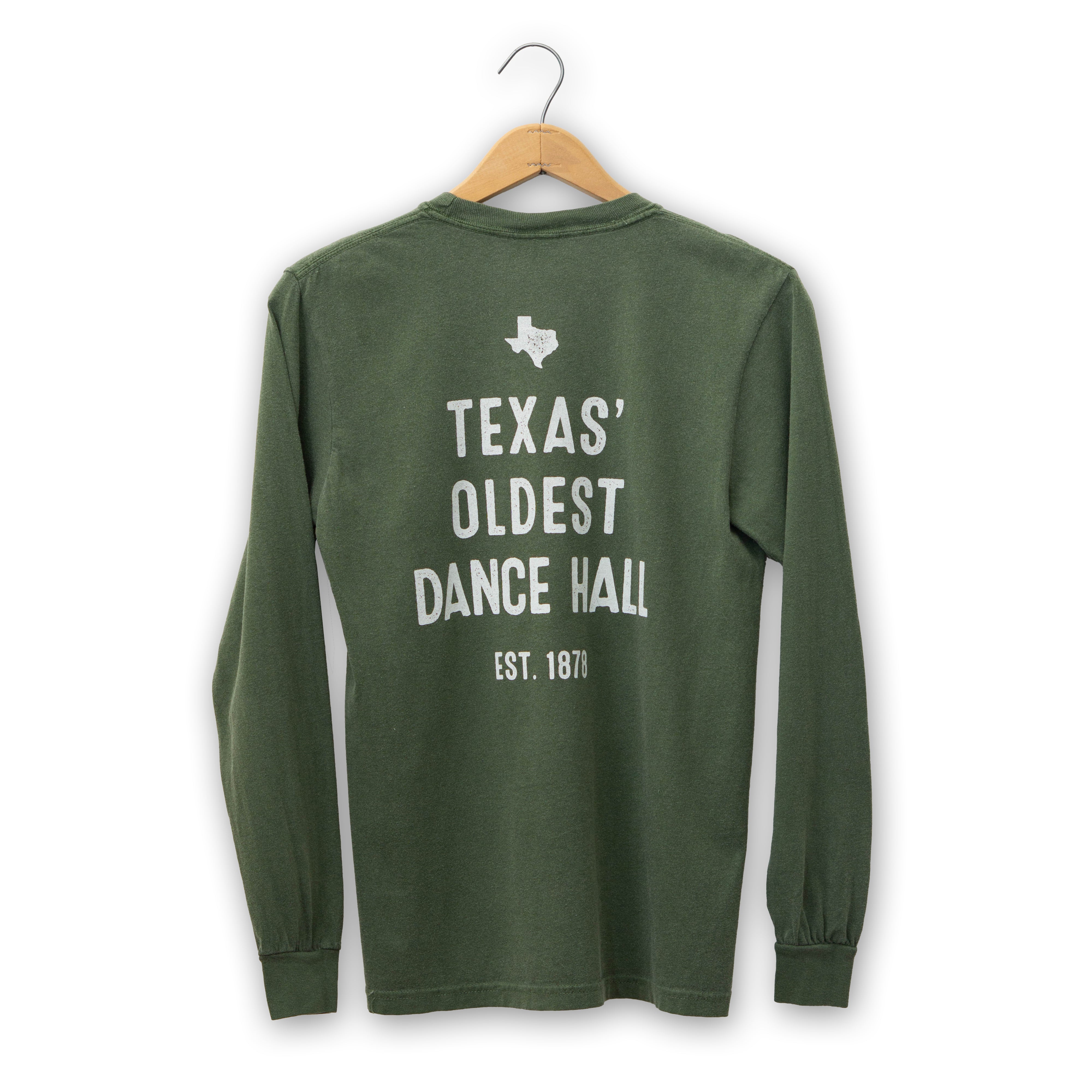 Gruene Hall Texas 1878 Comfort Colors Long Sleeve Tee Gruene Hall Texas 1878 Comfort Colors Long Sleeve Tee