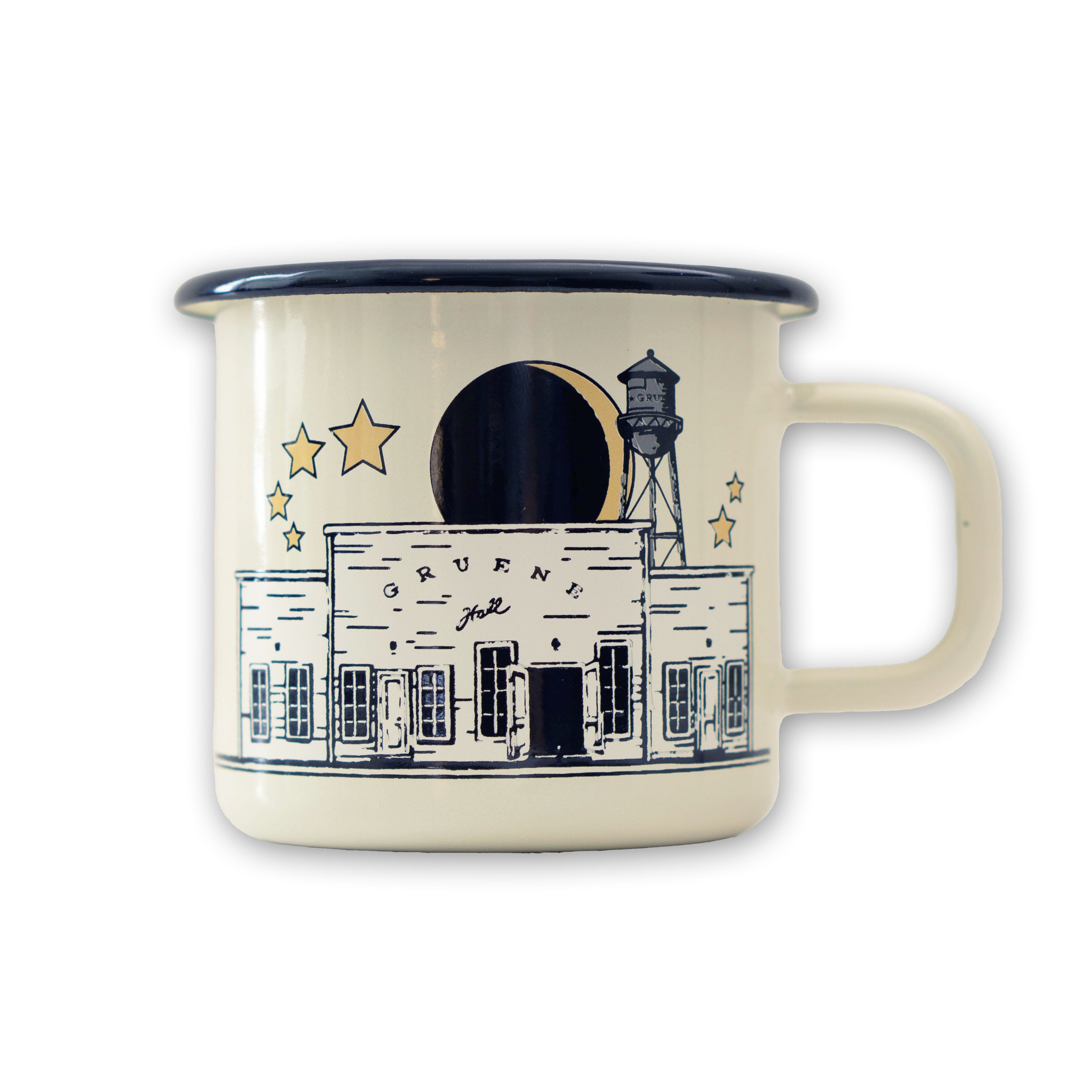 Black Rim Enamel Mug