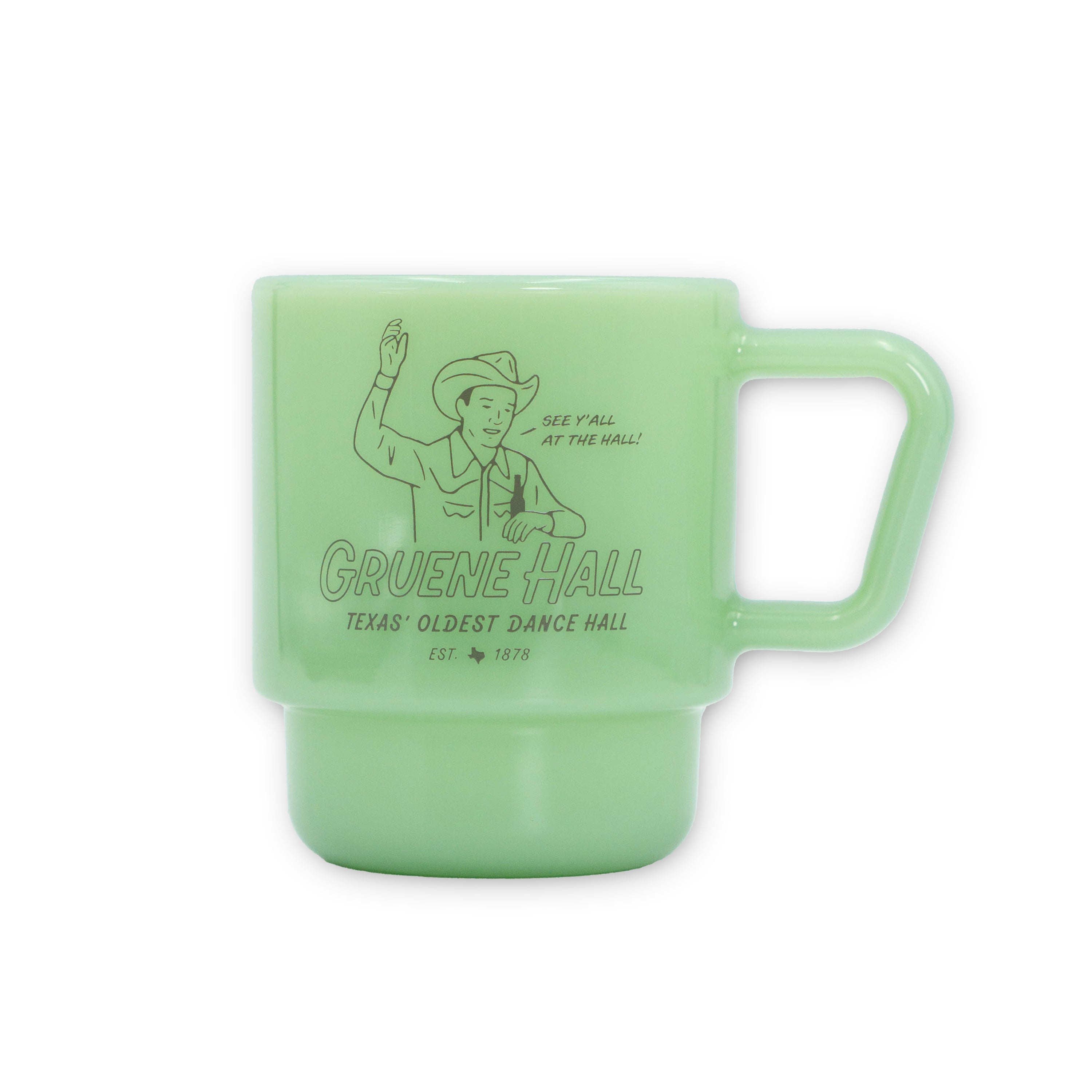 Vintage Milk Glass Mug 8oz