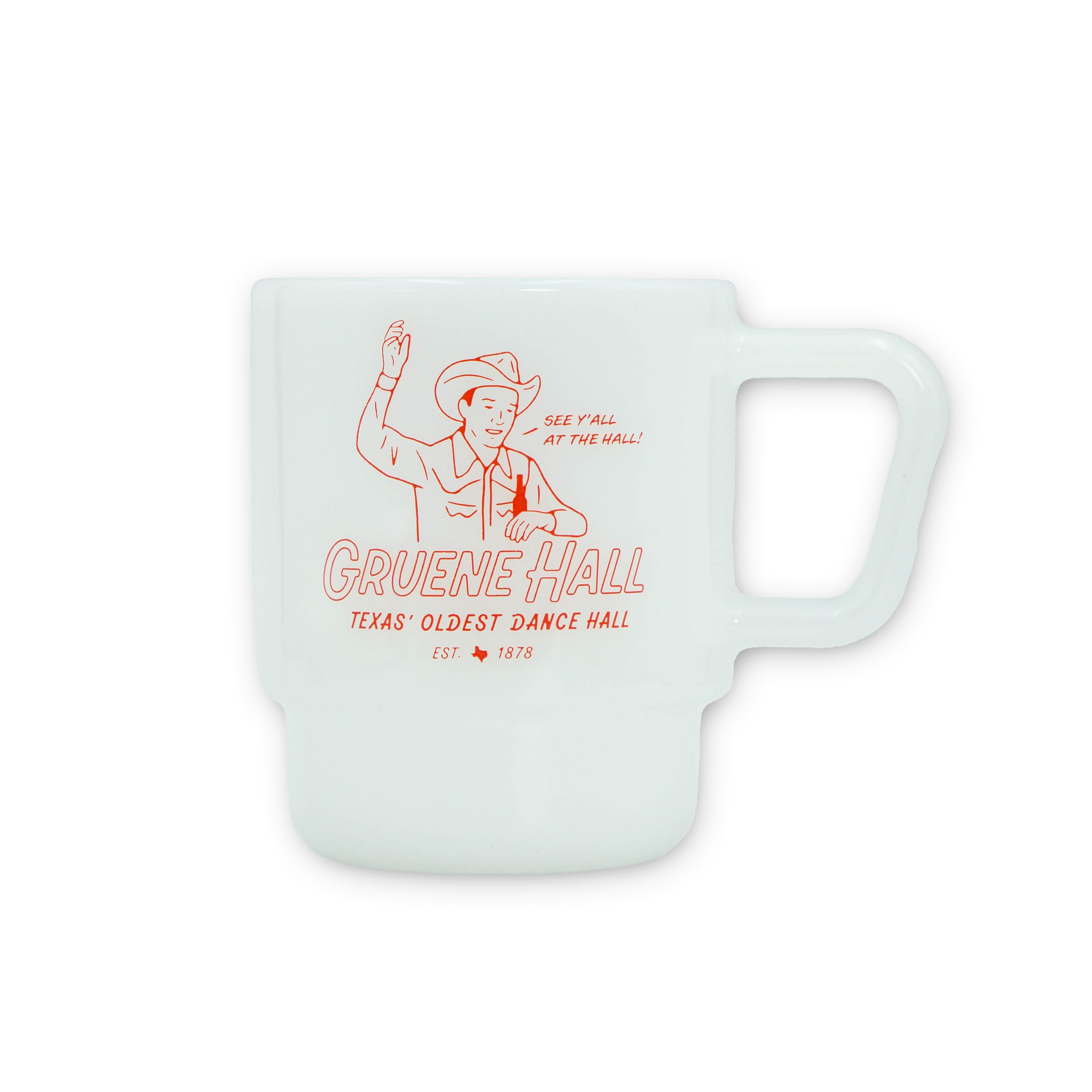 Vintage Milk Glass Mug 8oz