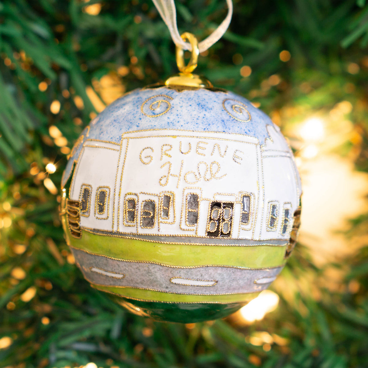Gruene Vintage Red Truck Cloisonné Ornament #19127-O