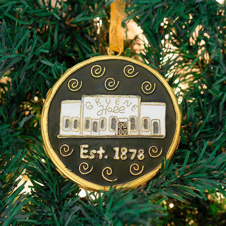 Gruene Hall Oldest Dance Hall Disk Cloisonné Ornament #19128-O
