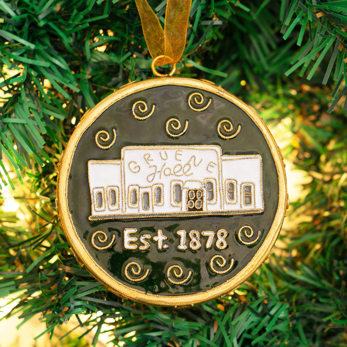 Gruene Hall Oldest Dance Hall Disk Cloisonné Ornament #19128-O