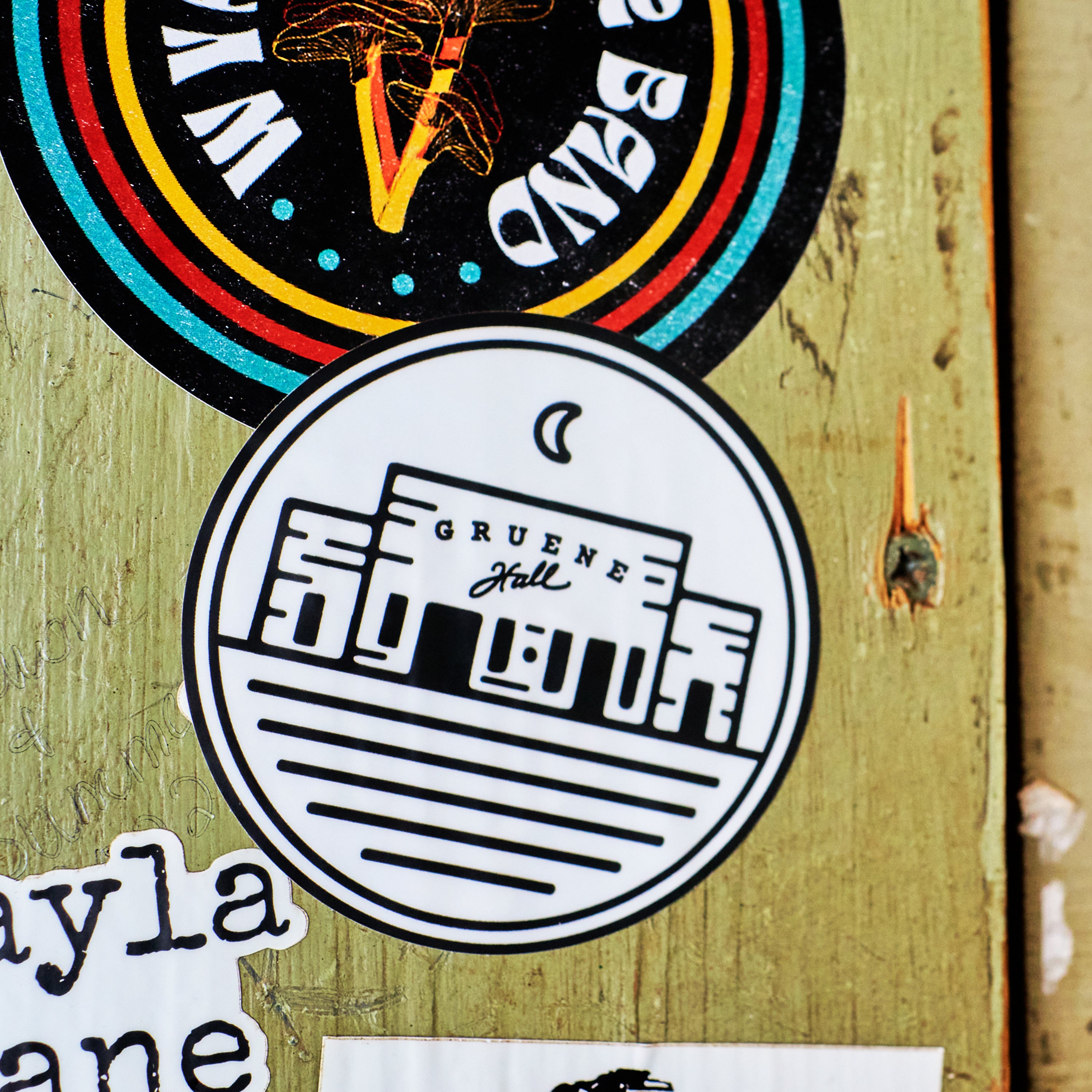 Moon Over Gruene Hall Sticker