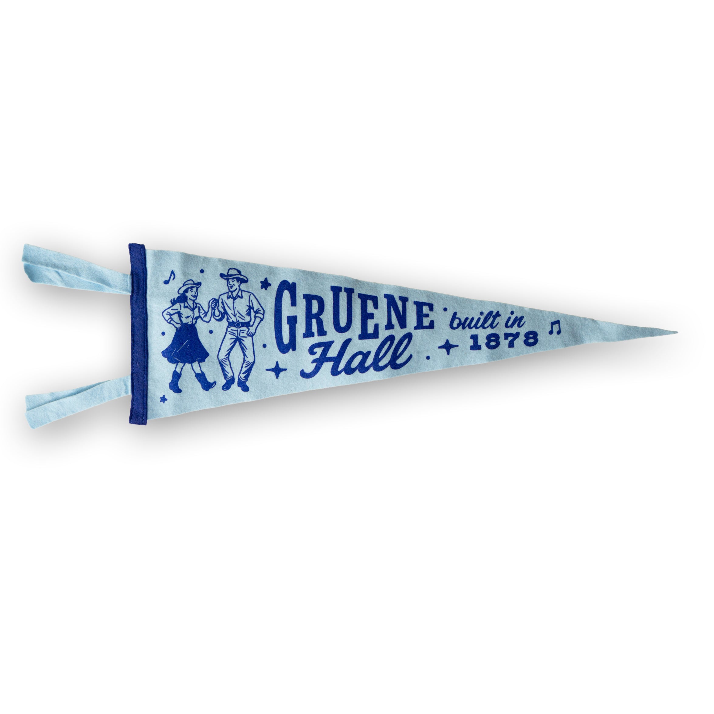 Oxford Pennant x Gruene Hall Built in 1878 Sm Pennant