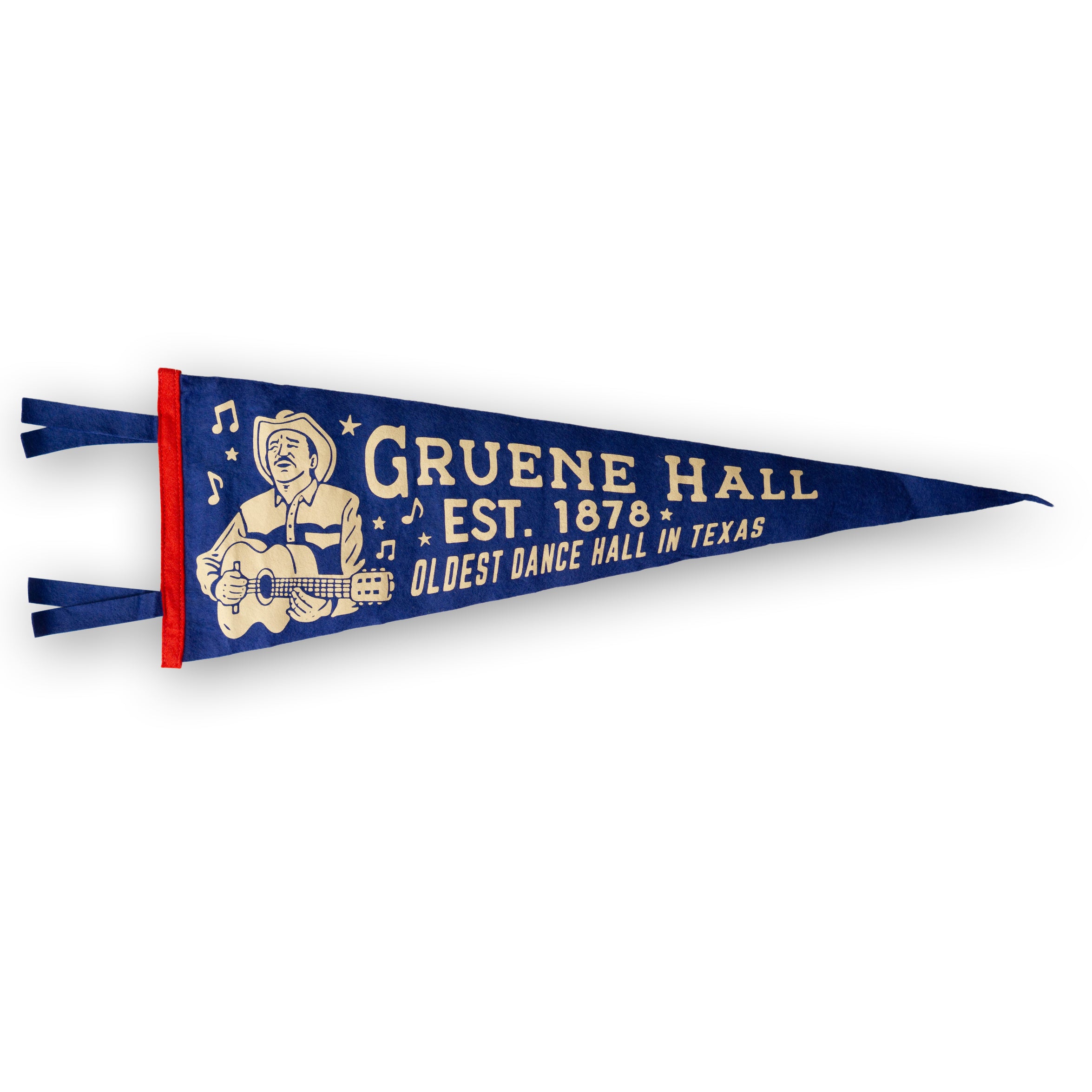 Oxford Pennant x Gruene Hall Oldest Dance Hall in Texas Lg Pennant