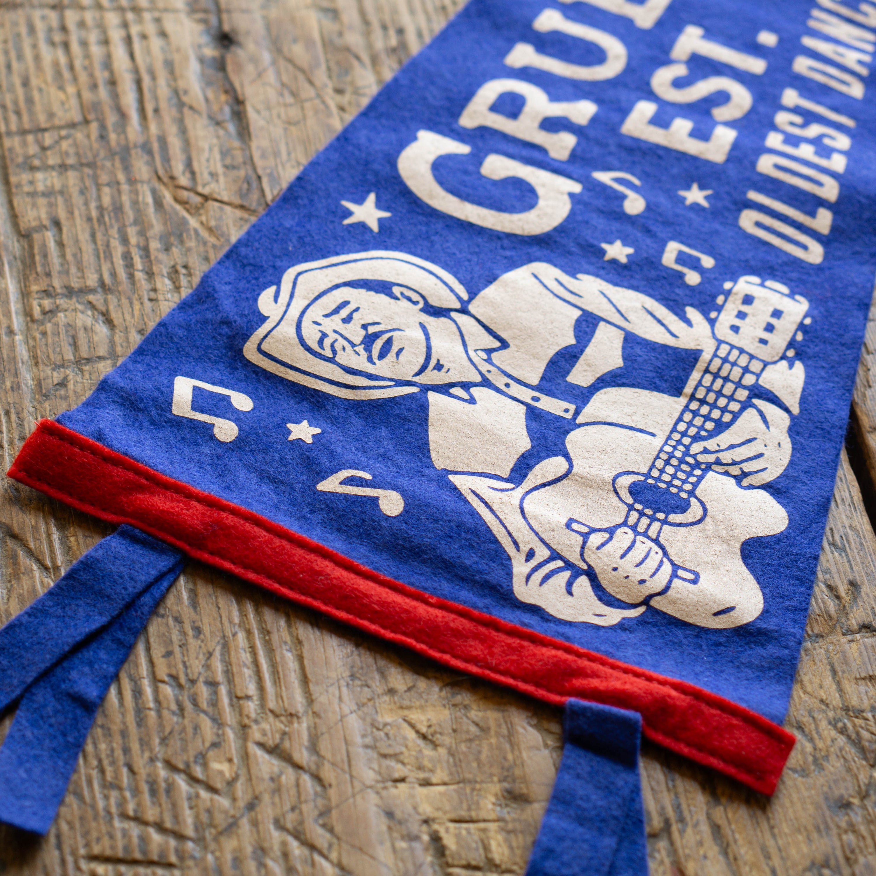 Oxford Pennant x Gruene Hall Oldest Dance Hall in Texas Lg Pennant