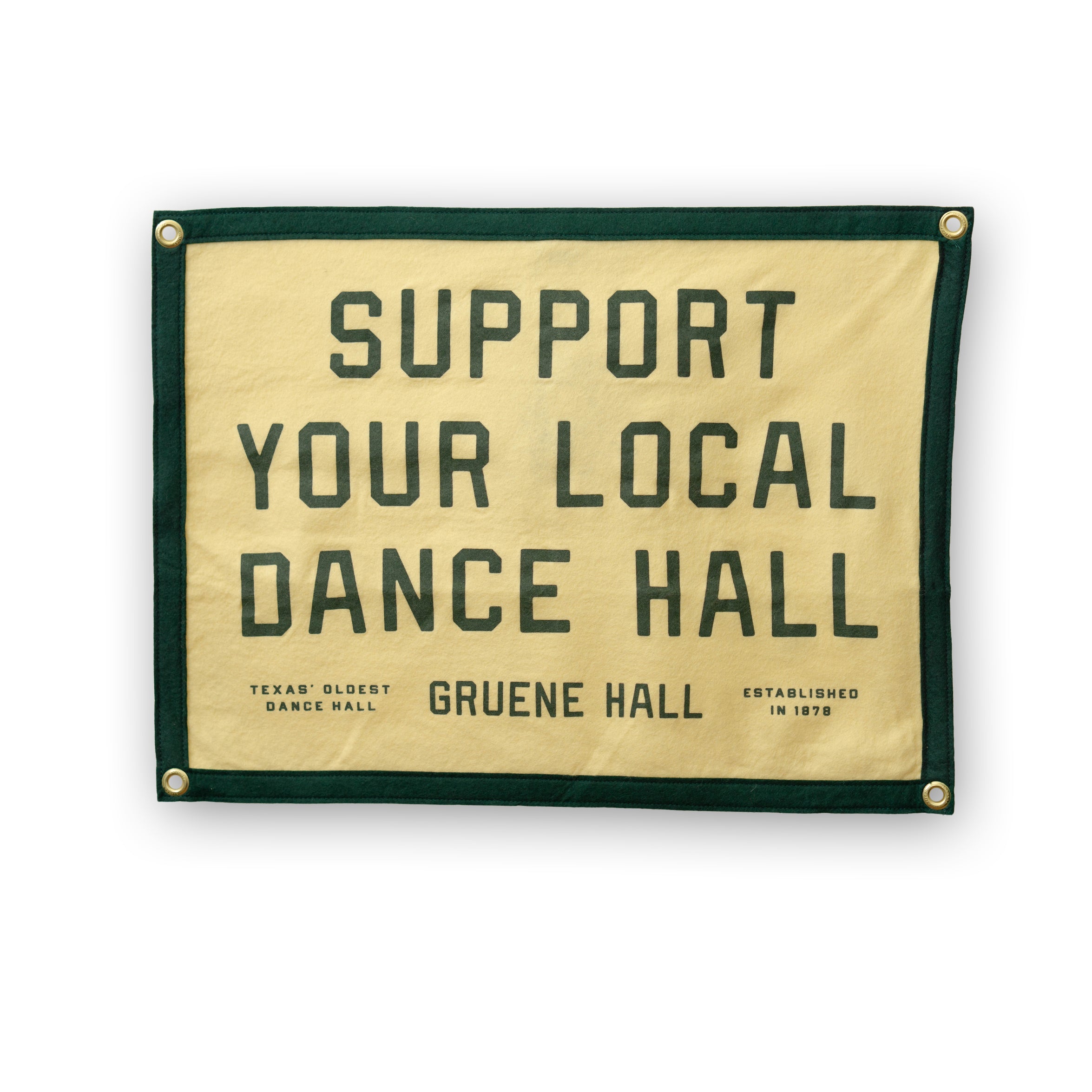 Oxford Pennant x Gruene Hall Support Your Local Dance Hall Camp Flag