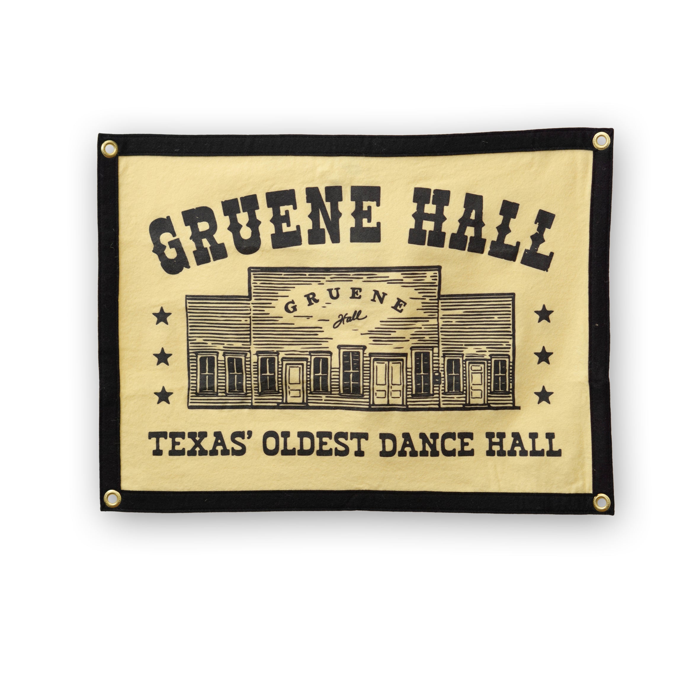 Oxford Pennant x Gruene Hall Texas' Oldest Dance Hall Camp Flag