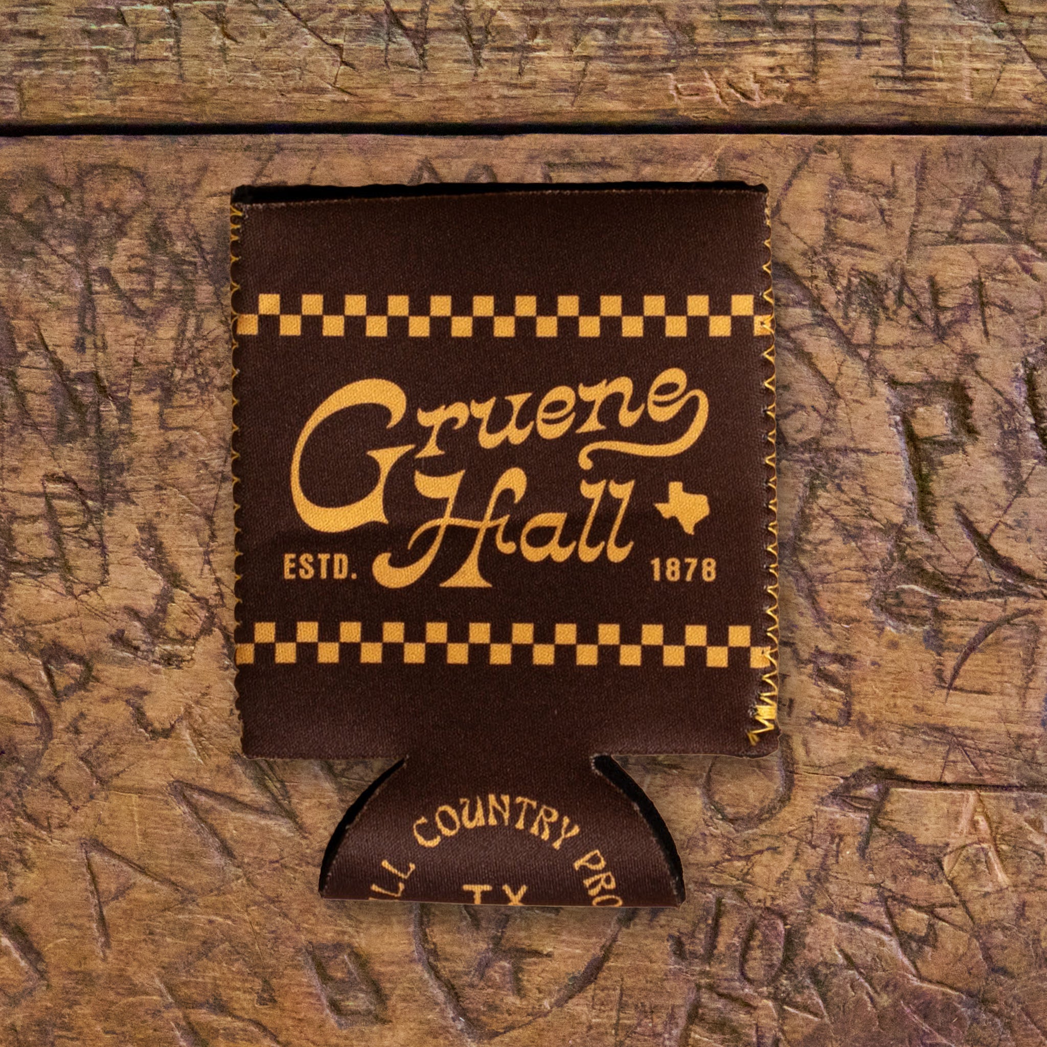 Texas Hill Country Provisions x Gruene Hall Feed & Seed Koozie