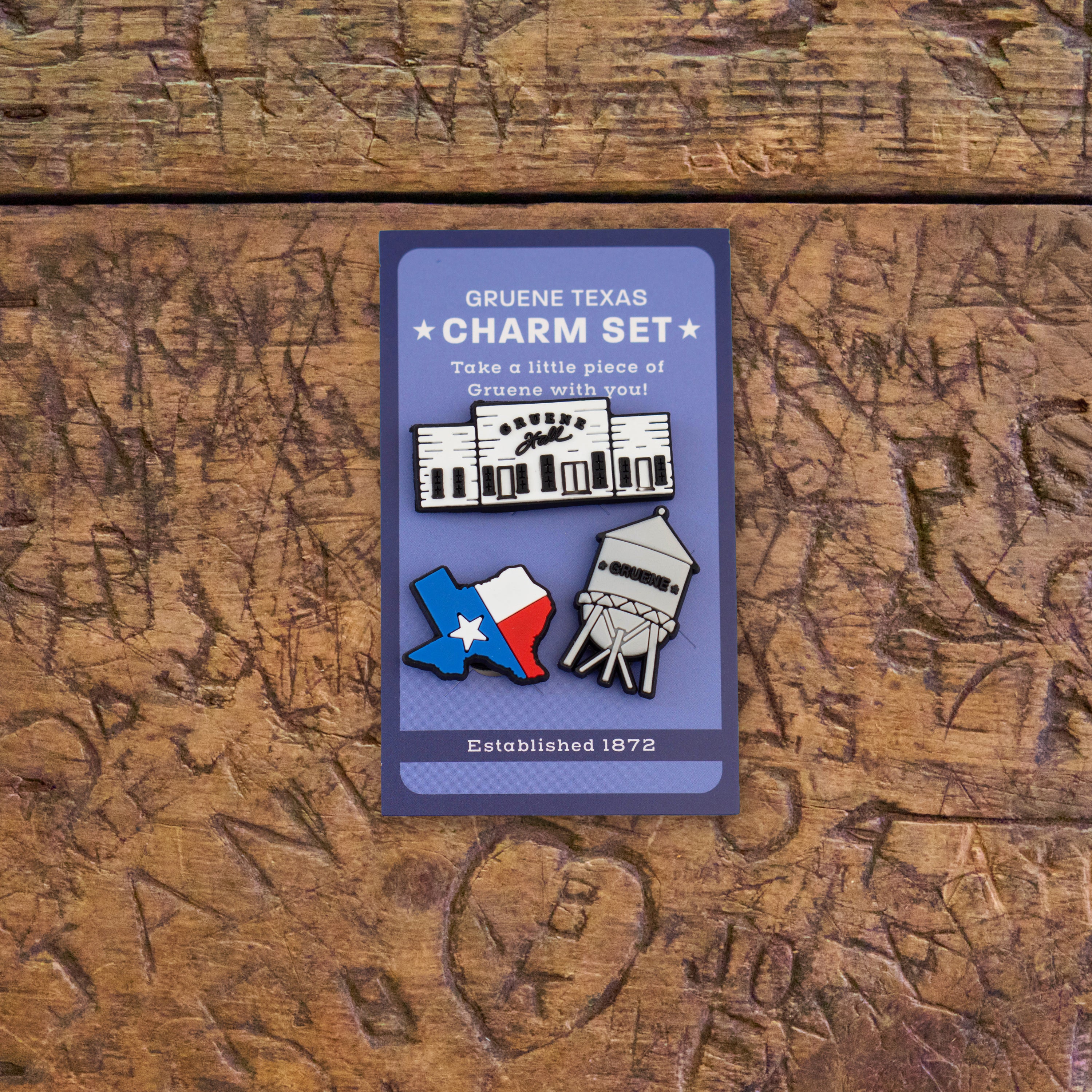 Gruene Texas PVC Shoe Charm 3-Pack